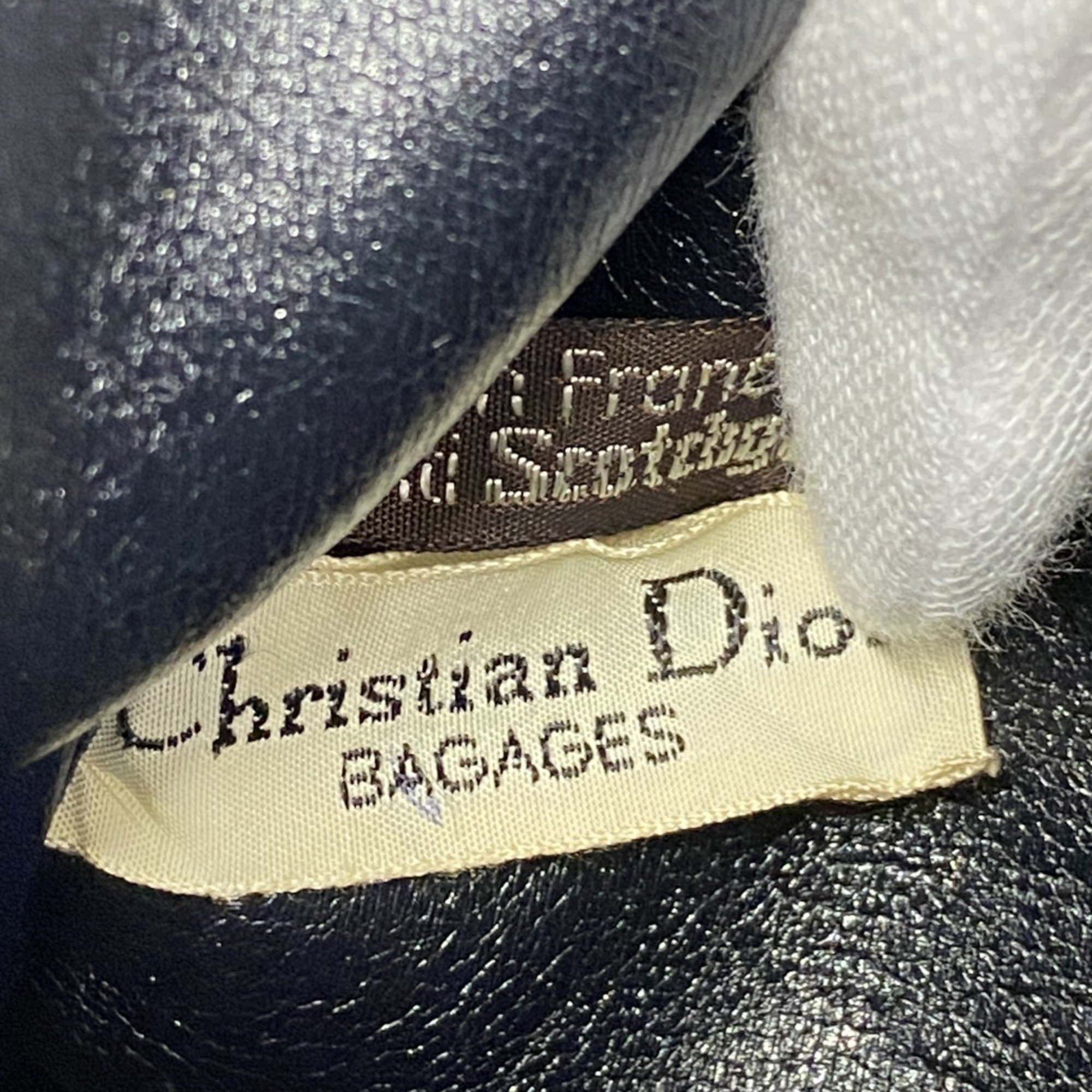 Christian Dior handbag Trotter canvas navy ladies