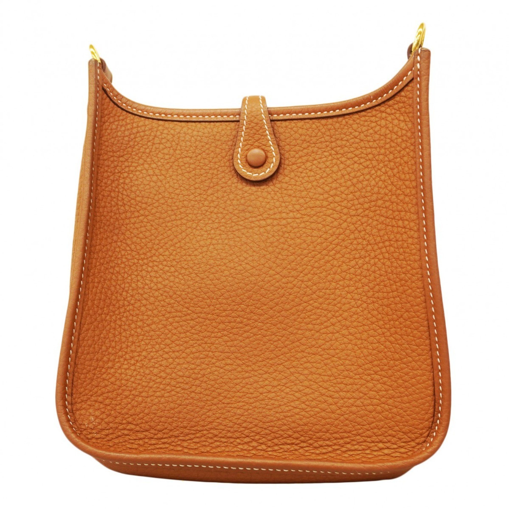 Hermes Shoulder Bag Evelyn TPM Taurillon Clemence Gold B Stamp Ladies