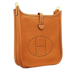 Hermes Shoulder Bag Evelyn TPM Taurillon Clemence Gold B Stamp Ladies