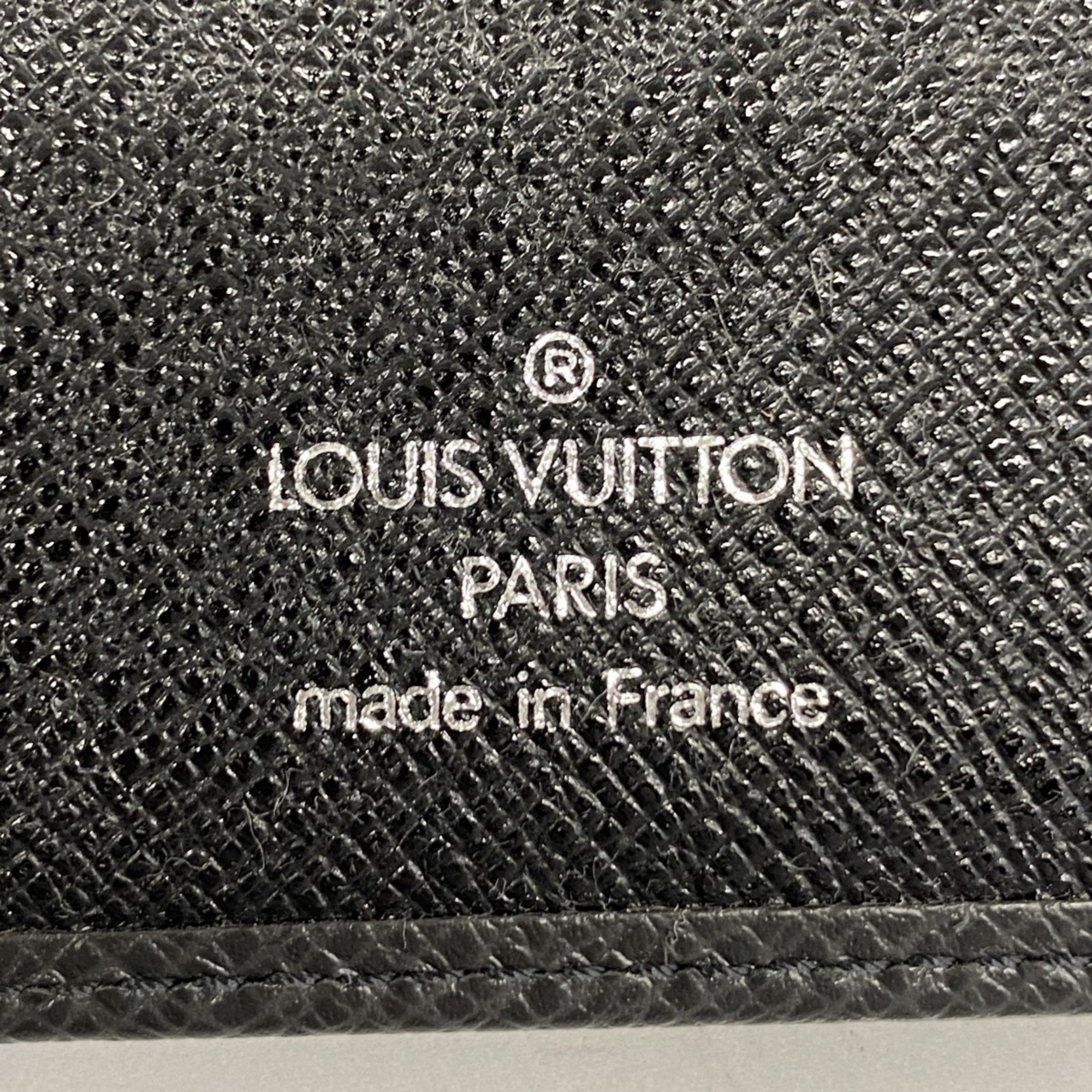 Louis Vuitton Long Wallet Taiga Porte Valeur Carte Credit M30392 Noir Men's