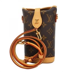 Louis Vuitton Shoulder Bag Monogram Fold Me Pouch M80874 Brown Women's