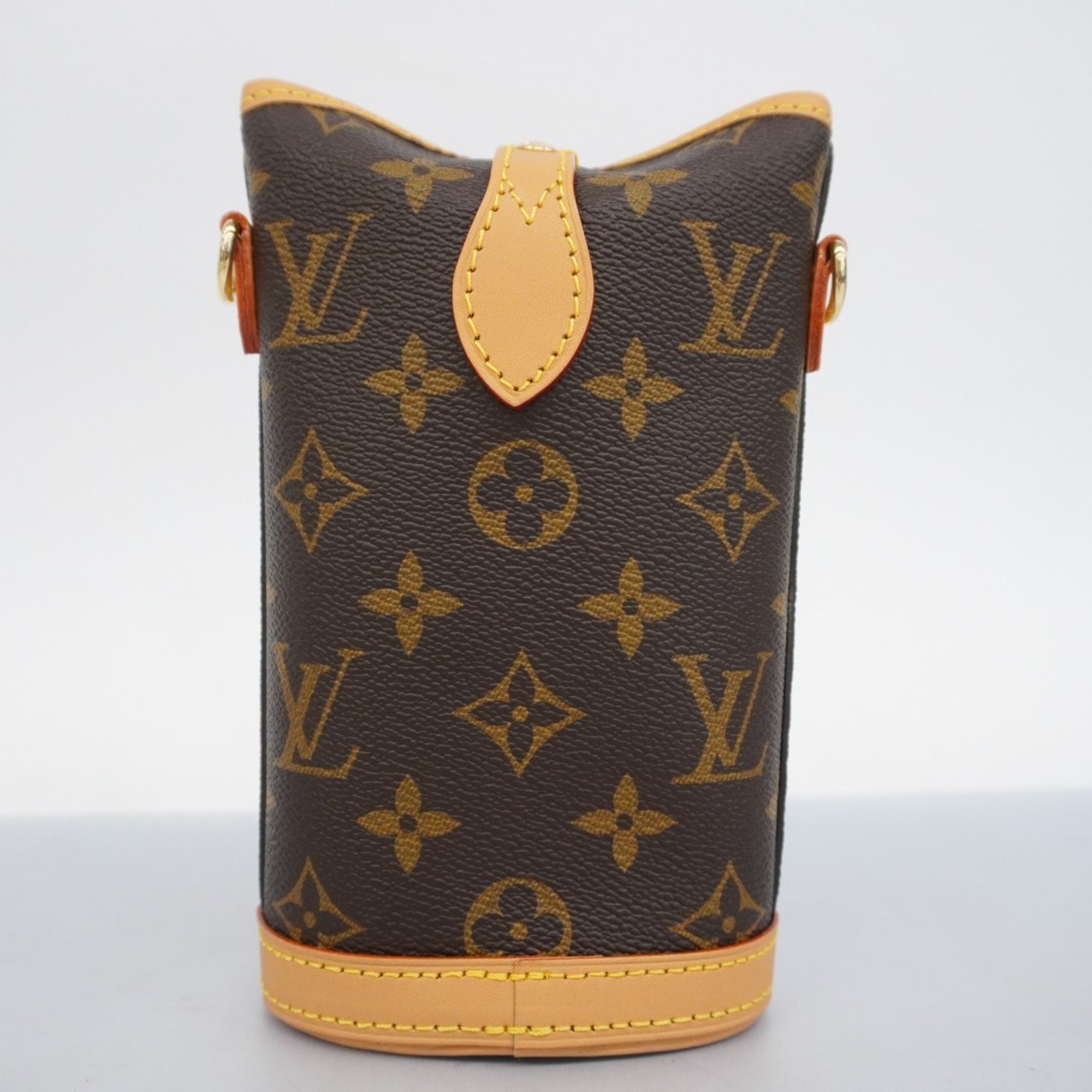 Louis Vuitton Shoulder Bag Monogram Fold Me Pouch M80874 Brown Women's