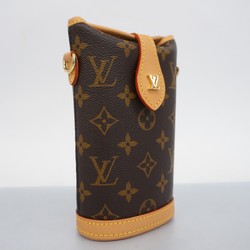 Louis Vuitton Shoulder Bag Monogram Fold Me Pouch M80874 Brown Women's