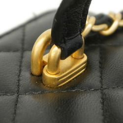 Chanel Shoulder Bag Matelasse Lambskin Black Women's