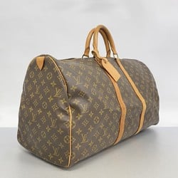 Louis Vuitton Boston Bag Monogram Keepall 55 M41424 Brown Men's Women's