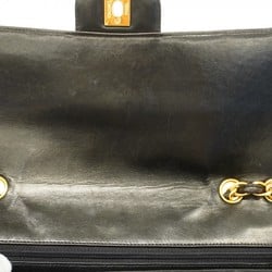 Chanel Shoulder Bag Deca Matelasse Lambskin Black Women's