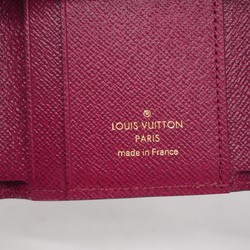 Louis Vuitton Tri-fold Wallet Monogram Portefeuille Zoe M62932 Brown Fuchsia Women's