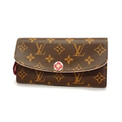 Louis Vuitton Long Wallet Monogram Portefeuille Emily M64202 Rose Ballerine Ladies