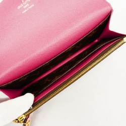 Louis Vuitton Long Wallet Monogram Portefeuille Emily M64202 Rose Ballerine Ladies