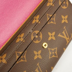 Louis Vuitton Long Wallet Monogram Portefeuille Emily M64202 Rose Ballerine Ladies