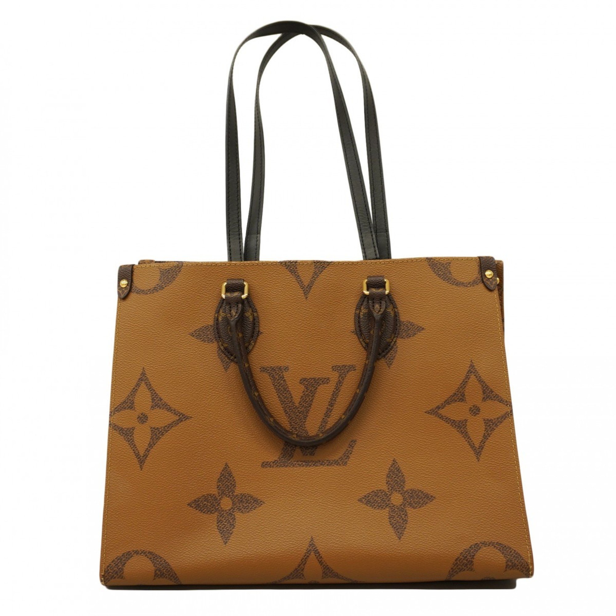 Louis Vuitton Tote Bag Monogram Reverse On the Go MM M45321 Brown Women's