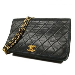 Chanel Shoulder Bag Matelasse Lambskin Black Women's