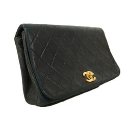 Chanel Shoulder Bag Matelasse Lambskin Black Women's