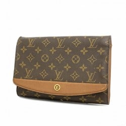 Louis Vuitton Clutch Bag Monogram Bordeaux M51798 Brown Women's