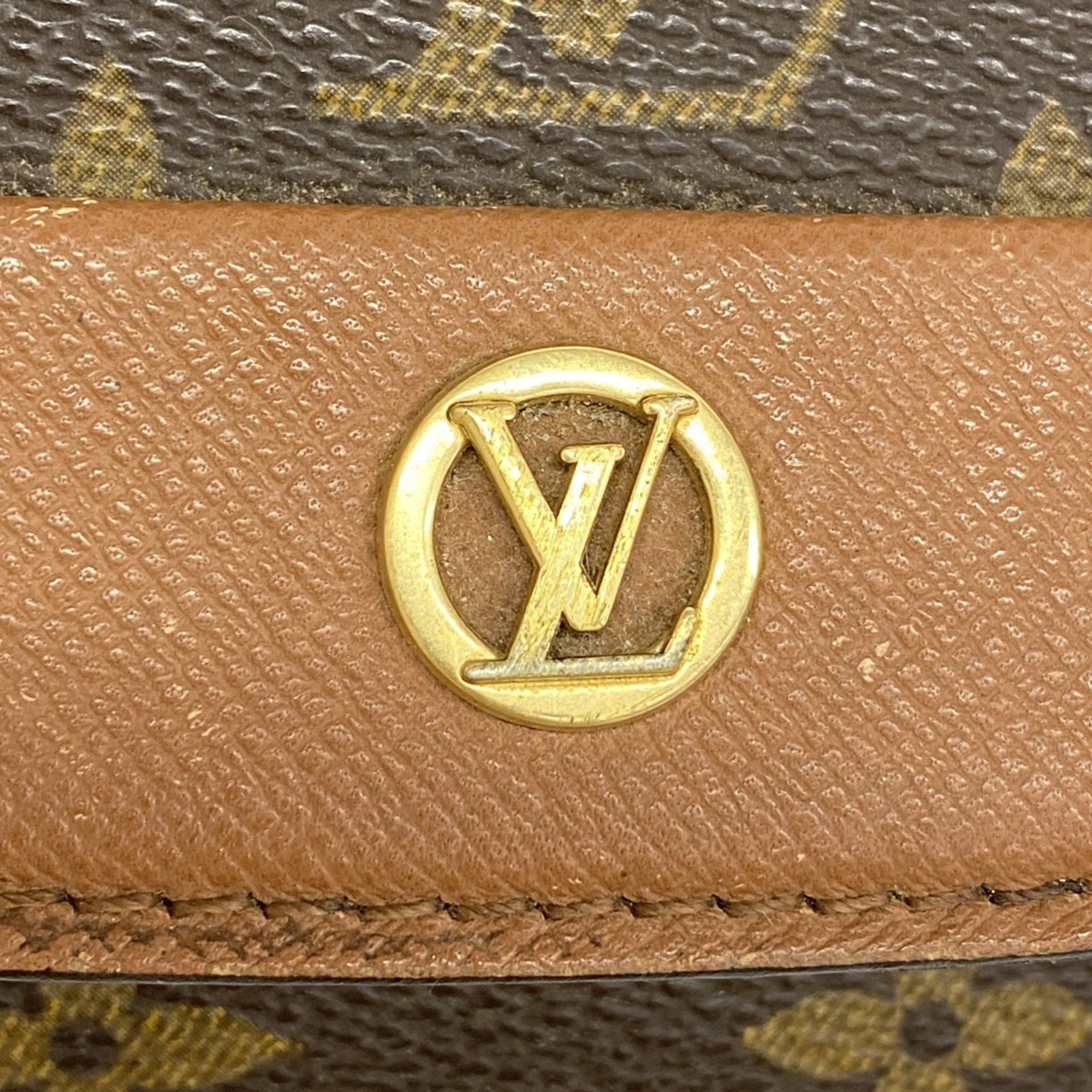 Louis Vuitton Clutch Bag Monogram Bordeaux M51798 Brown Women's