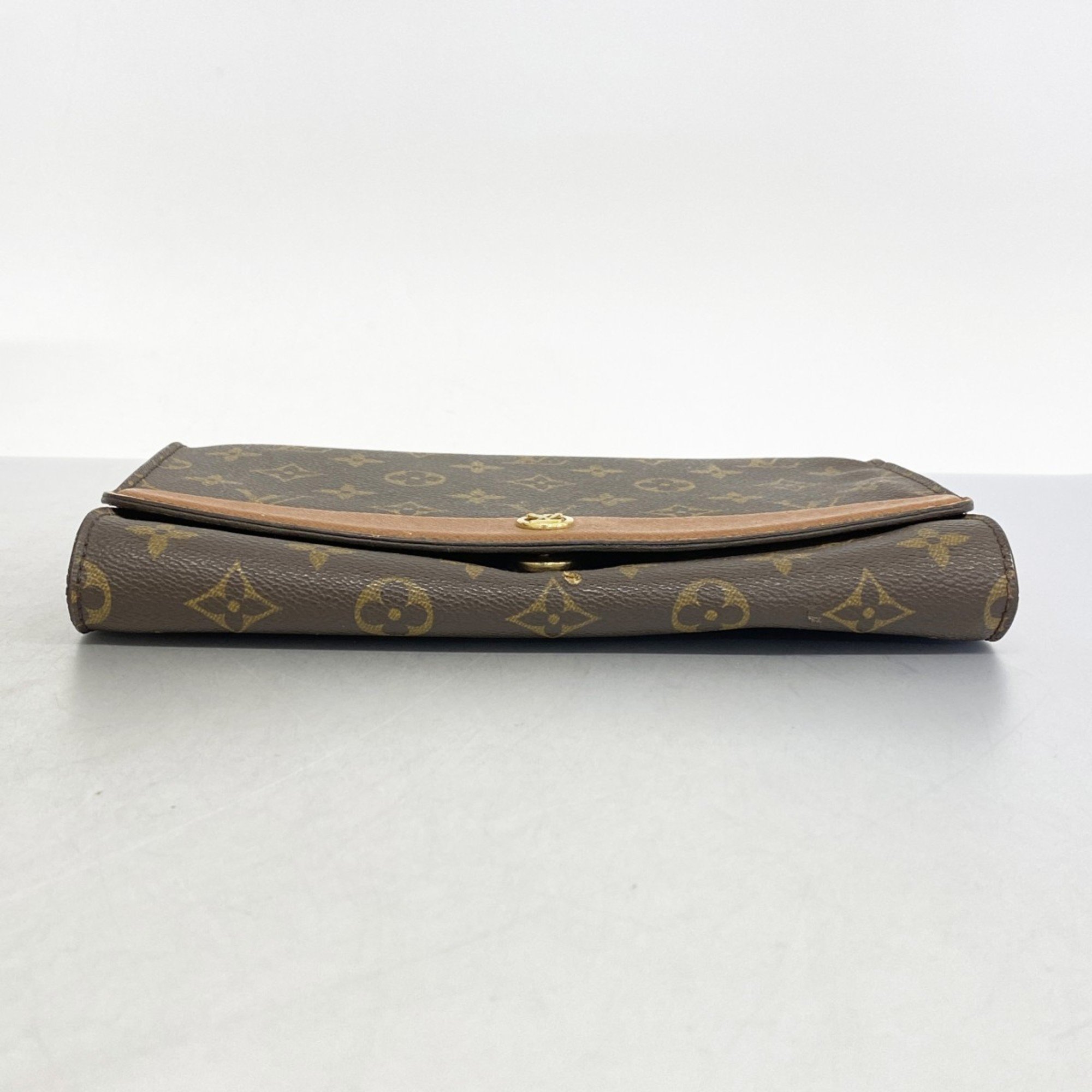 Louis Vuitton Clutch Bag Monogram Bordeaux M51798 Brown Women's