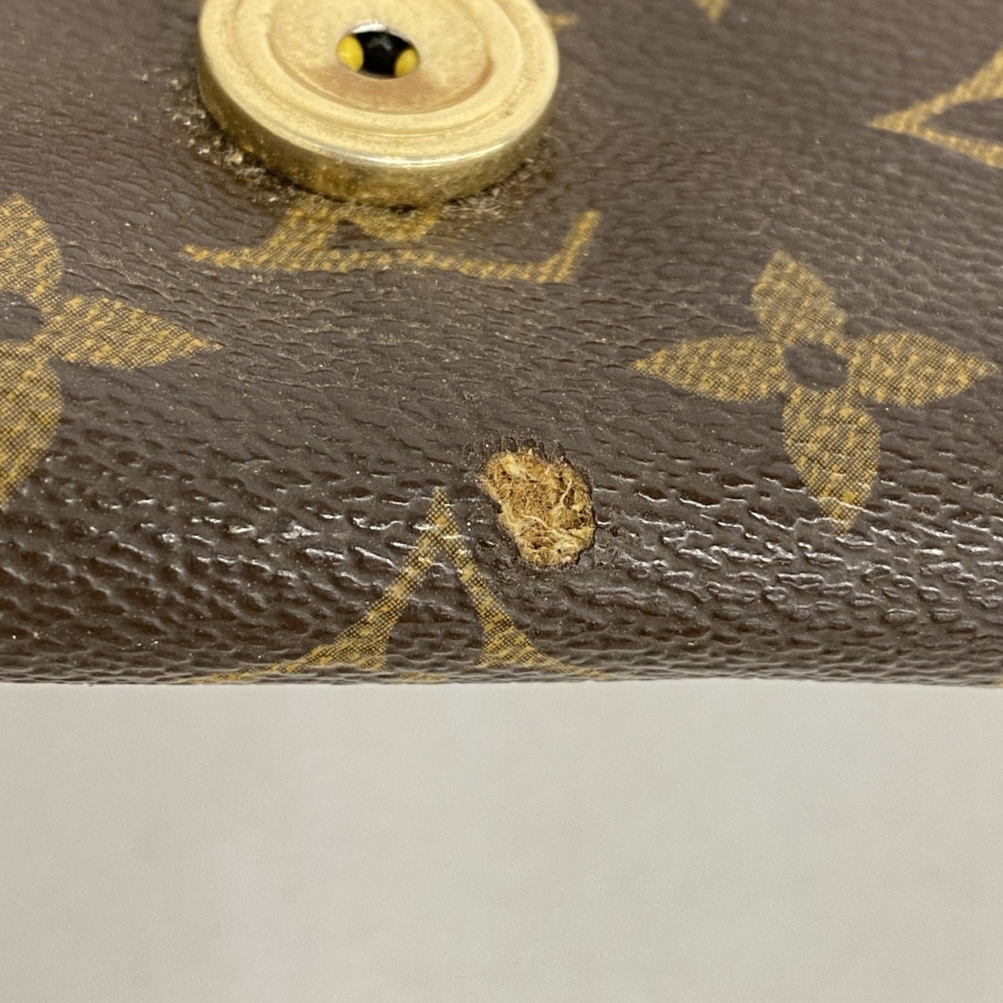 Louis Vuitton Clutch Bag Monogram Bordeaux M51798 Brown Women's