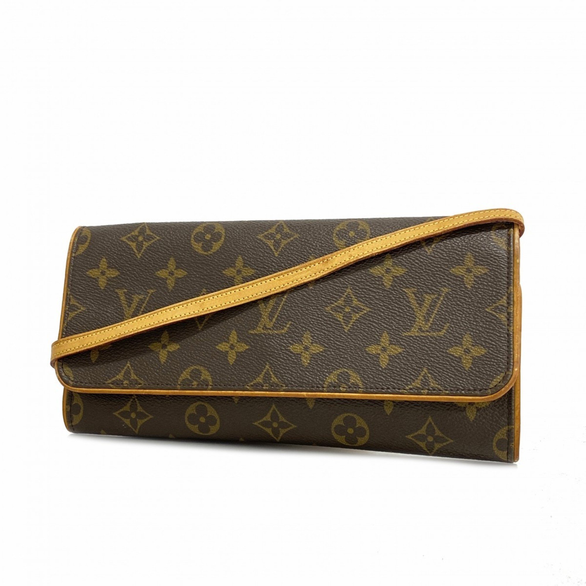 Louis Vuitton Shoulder Bag Monogram Pochette Twin GM M51852 Brown Women's