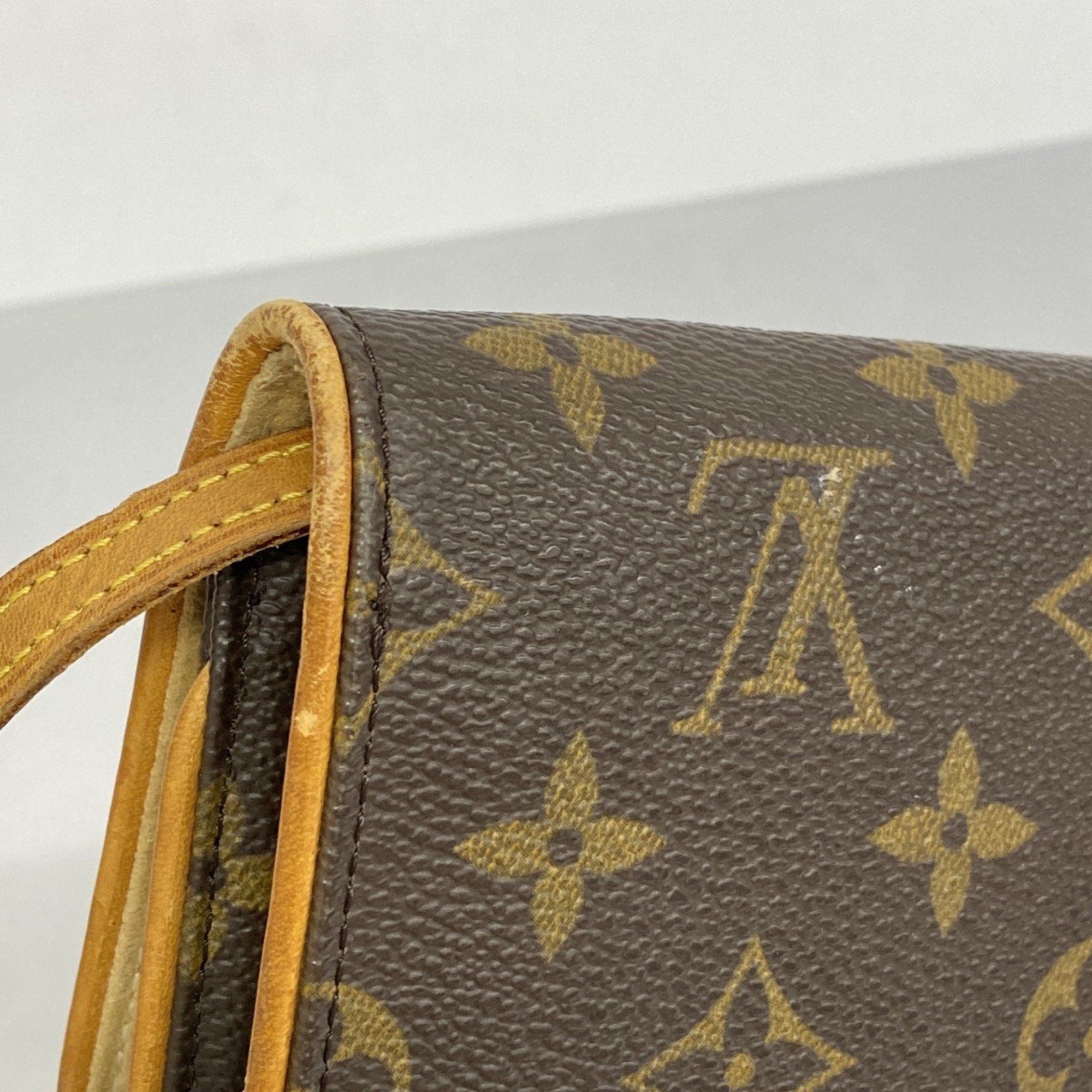 Louis Vuitton Shoulder Bag Monogram Pochette Twin GM M51852 Brown Women's