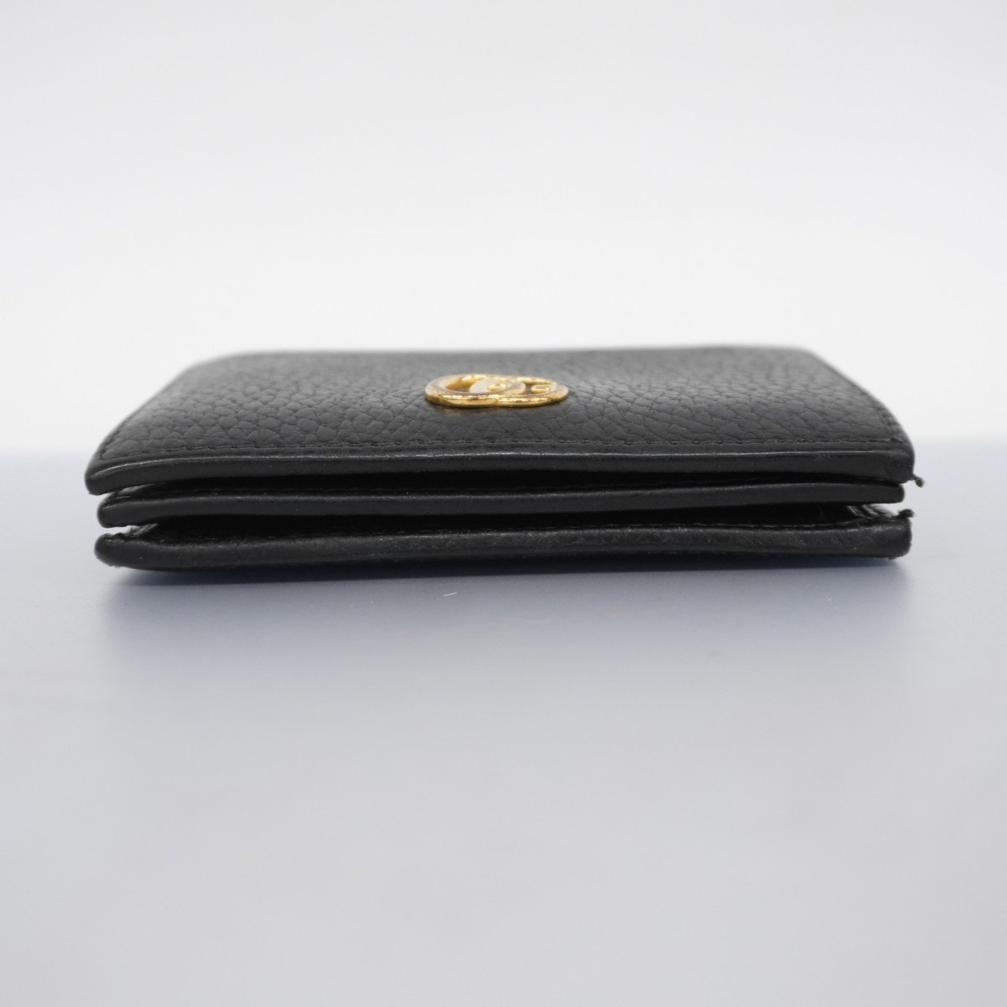 Gucci Wallet GG Marmont 456126 Leather Black Women's