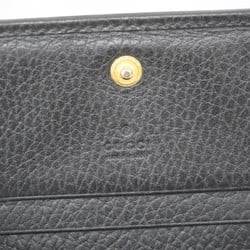 Gucci Wallet GG Marmont 456126 Leather Black Women's