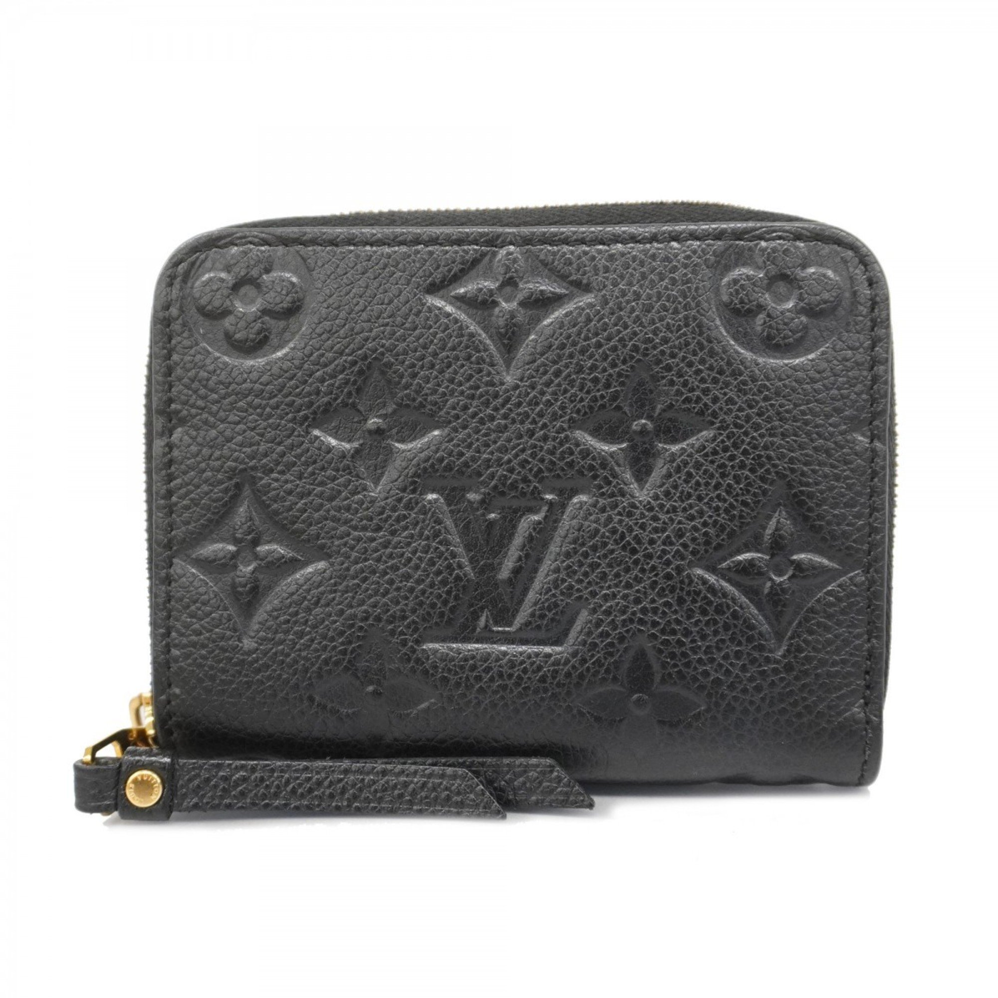 Louis Vuitton Wallets & Coin Cases Monogram Empreinte Zippy Purse M60574 Noir Men's Women's