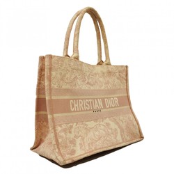 Christian Dior Tote Bag Book Canvas White Pink Ladies