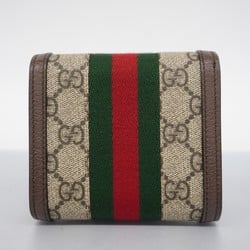 Gucci Wallet Ophidia 598662 Beige Brown Women's