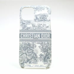 Christian Dior Dior Dioriviera Toile de Jouy iPhone 11 Pro Case in Grey Calfskin