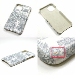 Christian Dior Dior Dioriviera Toile de Jouy iPhone 11 Pro Case in Grey Calfskin