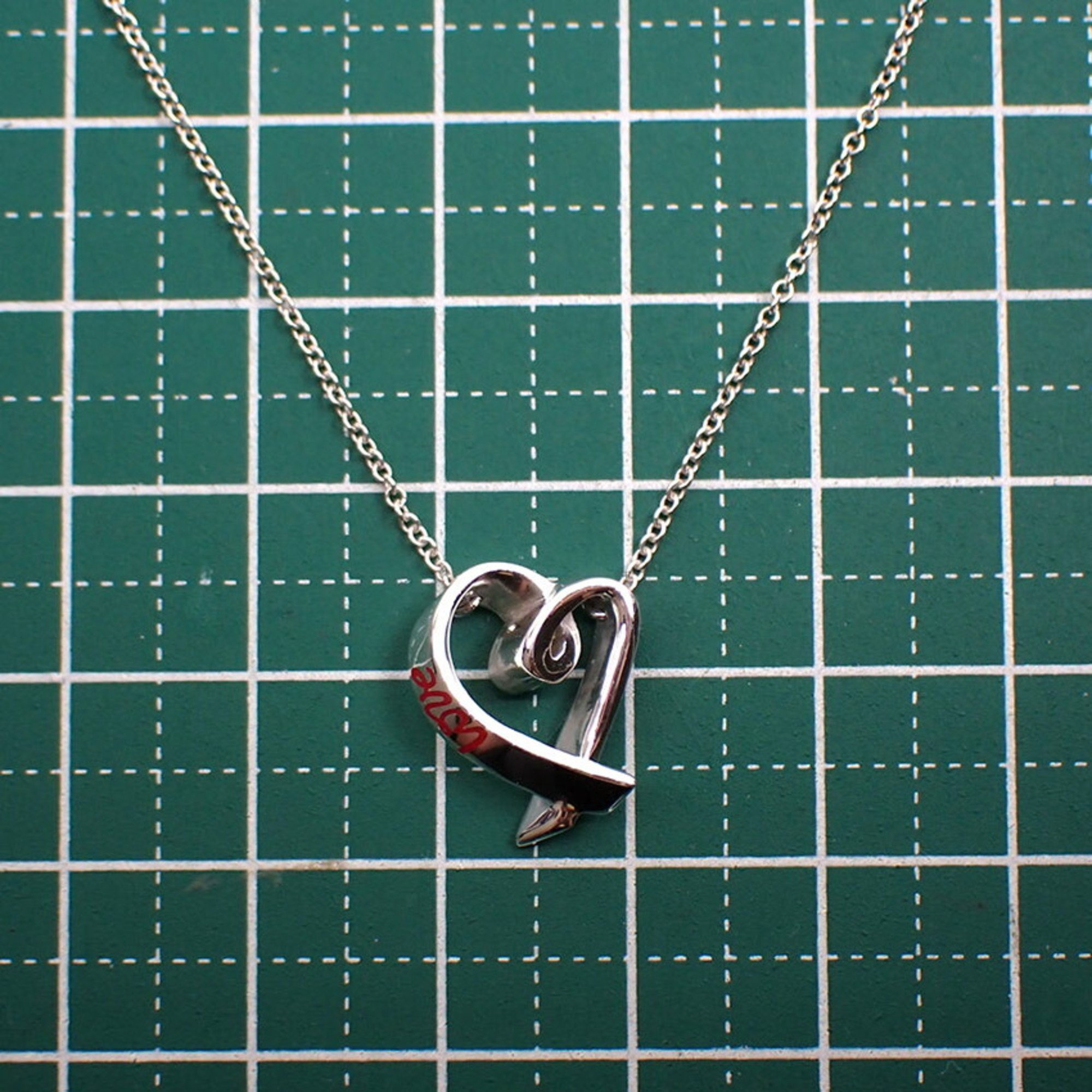 TIFFANY 925 Love Loving Heart Pendant Necklace