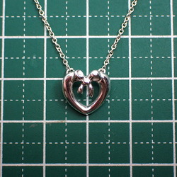 TIFFANY Tiffany 925 Heart Ribbon Combination Pendant Necklace