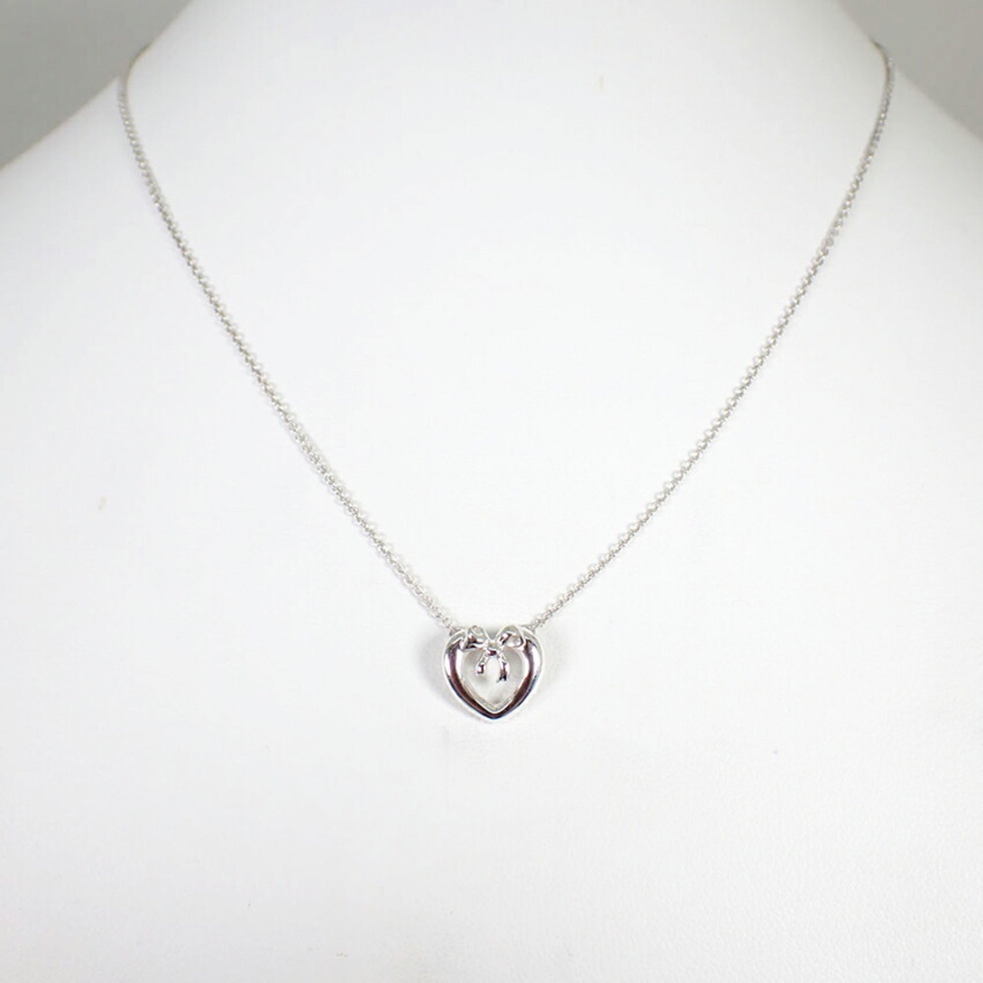 TIFFANY Tiffany 925 Heart Ribbon Combination Pendant Necklace