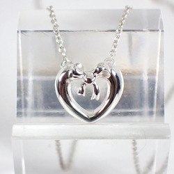 TIFFANY Tiffany 925 Heart Ribbon Combination Pendant Necklace