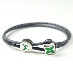 LOUIS VUITTON Catch It Bracelet Monogram Eclipse Canvas M8222 Gray Green A Class