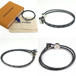 LOUIS VUITTON Catch It Bracelet Monogram Eclipse Canvas M8222 Gray Green A Class