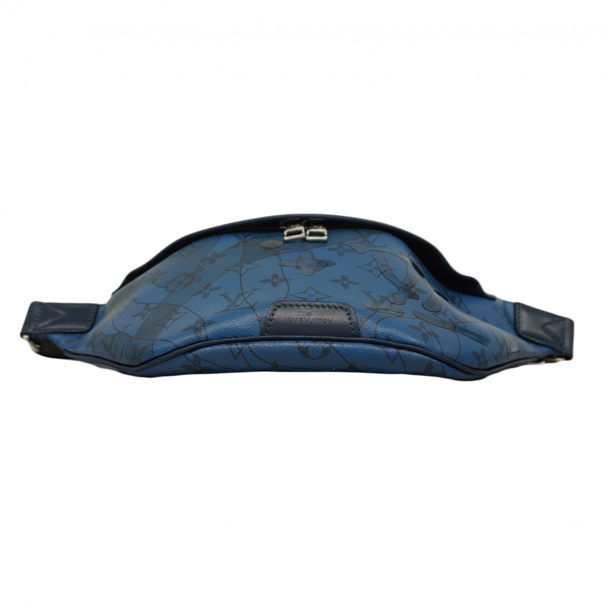 Louis Vuitton Waist Bag Monogram Aqua Garden Discovery Bum M22576 Abyss Blue Men's