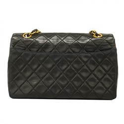 Chanel Shoulder Bag Matelasse Lambskin Black Women's