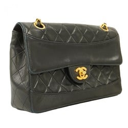 Chanel Shoulder Bag Matelasse Lambskin Black Women's