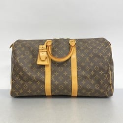 Louis Vuitton Boston Bag Monogram Keepall 45 M41428 Brown Men's Women's