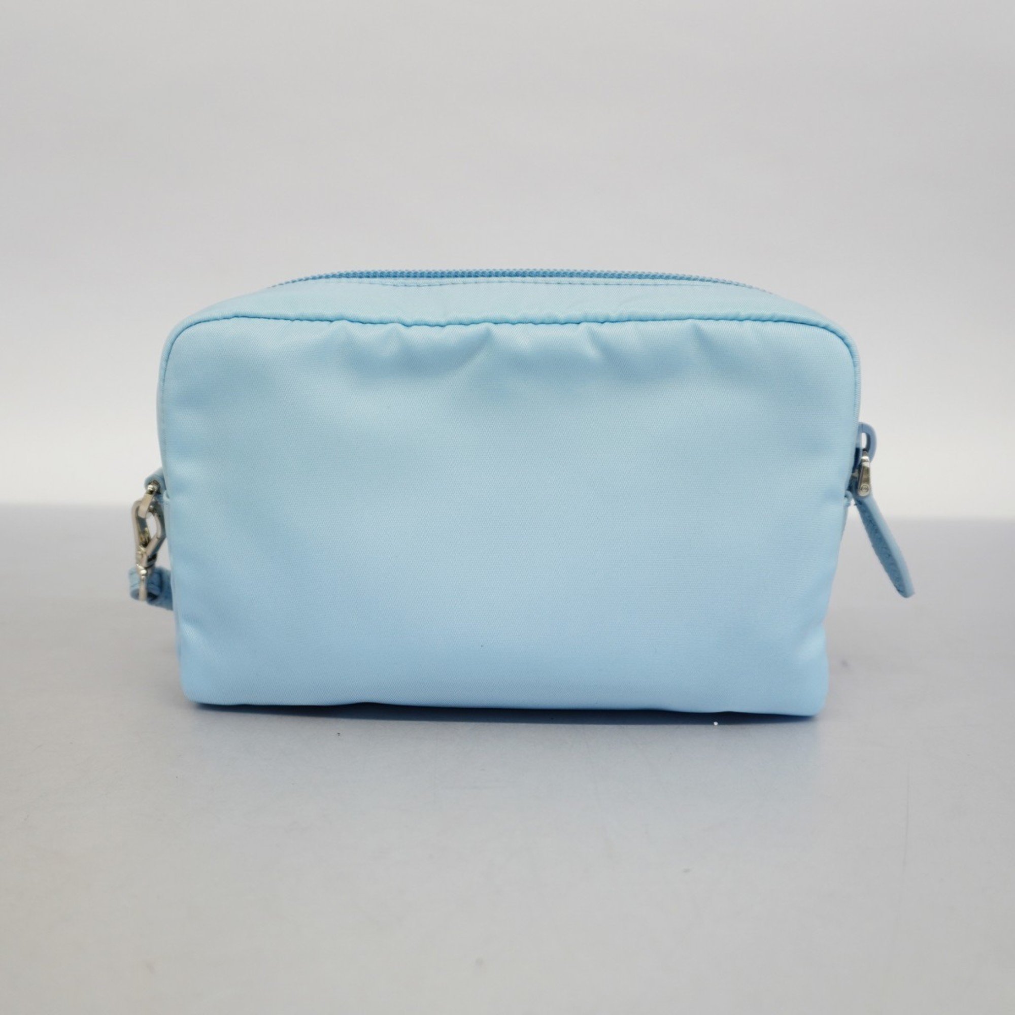 Prada pouch nylon sky blue ladies