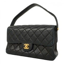 Chanel Handbag Matelasse W-Face Lambskin Black Women's