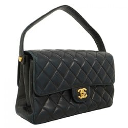 Chanel Handbag Matelasse W-Face Lambskin Black Women's