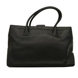 Chanel Tote Bag Executive Leather Black Women's