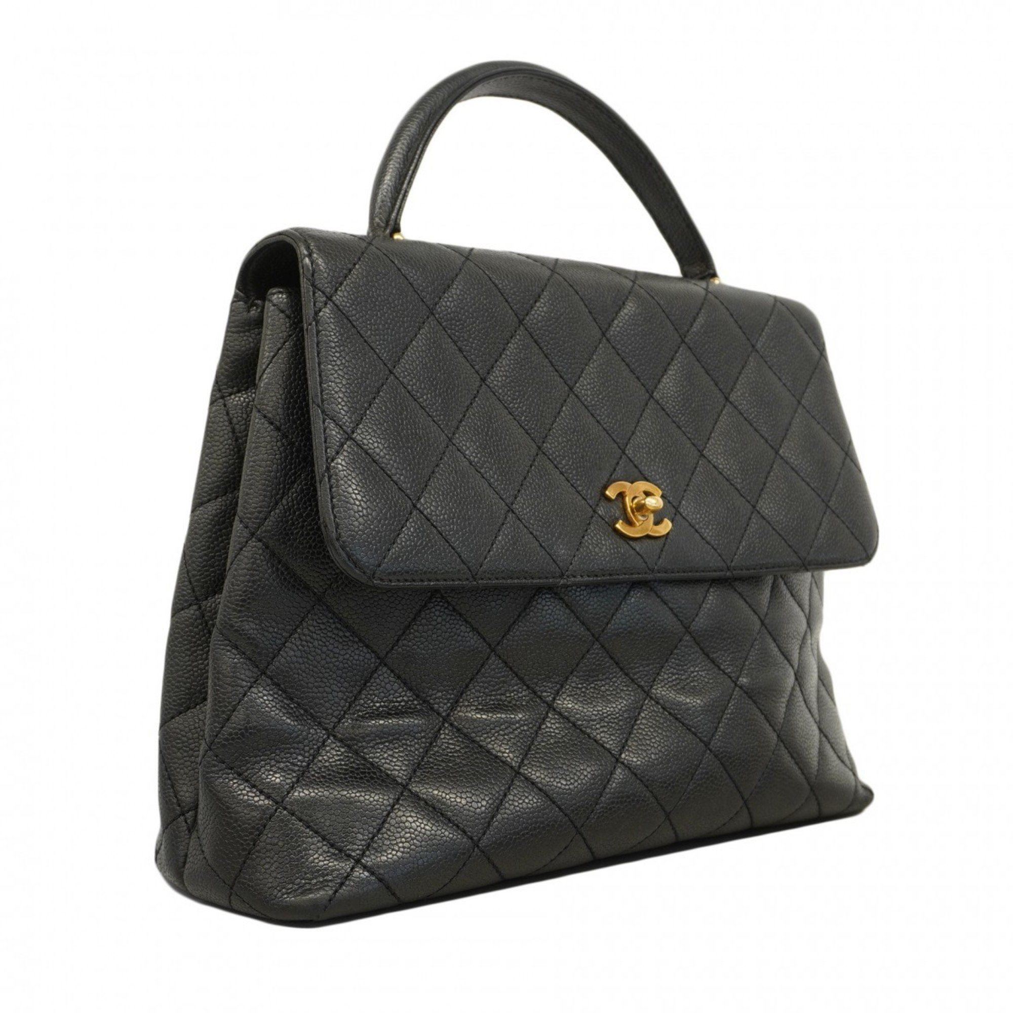 Chanel handbag Matelasse caviar skin black ladies