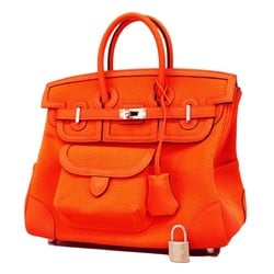 Hermes handbag Birkin 25 Cargo Swift Toile Goelan Orange Field W engraved ladies