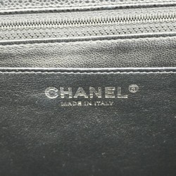 Chanel Shoulder Bag Matelasse Caviar Skin Black Women's