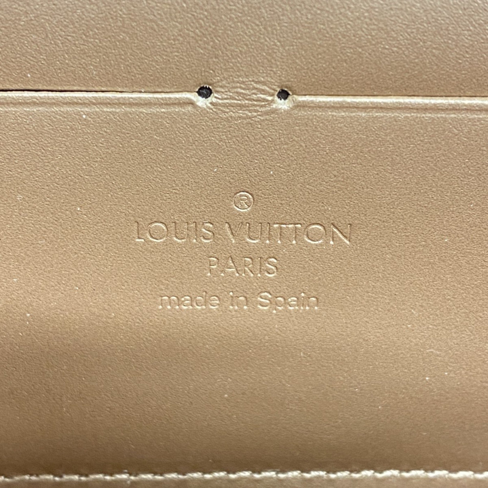 Louis Vuitton Long Wallet Vernis Zippy M61380 Moldore Ladies