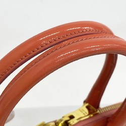 Prada handbag saffiano enamel coral for women