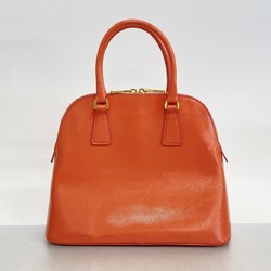 Prada handbag saffiano enamel coral for women